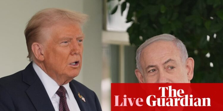 Donald Trump ‘very confident’ ceasefire deal can be reached as he meets Benjamin Netanyahu – US politics live | Trump administration
