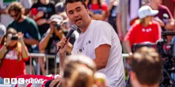 Charlie Kirk shooting: Killer still at large as Trump ‘filled with grief and anger’ over shooting