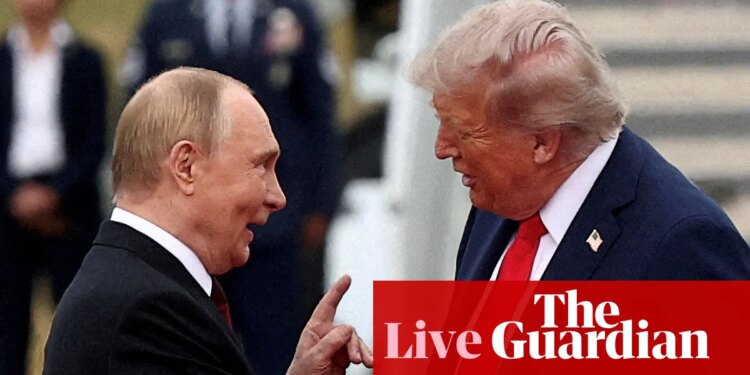 No plan for Trump-Putin meeting in ‘immediate future’, White House says – live | Trump administration