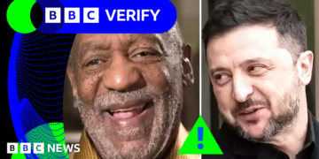 BBC Verify Live: Russian trolls made fake video about Zelensky buying Bill Cosby’s house, says expert