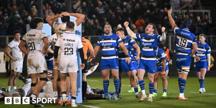 The Prem: Bath 33-26 Exeter Chiefs – Arthur Green scores last-minute try as Bath beat resilient Exeter