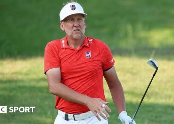 Ian Poulter: English golfer needs surgery after suffering knee injury ‘hopping up two steps’