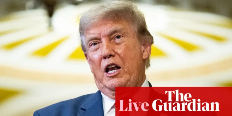 Trump gets in shouting match with Republican senator amid standoff over housing bill and president’s anger at war powers vote – live | US politics