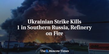 Ukrainian Strike Kills 1 in Southern Russia, Refinery on Fire