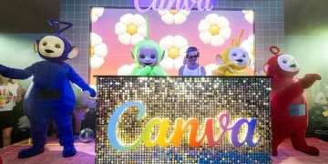 Teletubbies Dance for LGBTQ Rights at Canva Beach Pride Party 