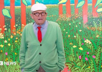 David Hockney’s art in pictures: Swimming pools, changing seasons and Harry Styles