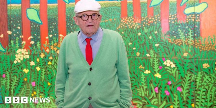 David Hockney’s art in pictures: Swimming pools, changing seasons and Harry Styles