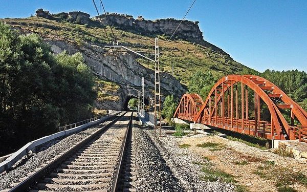 The Santander to Alar del Rey Railway Line in Alar del Rey
