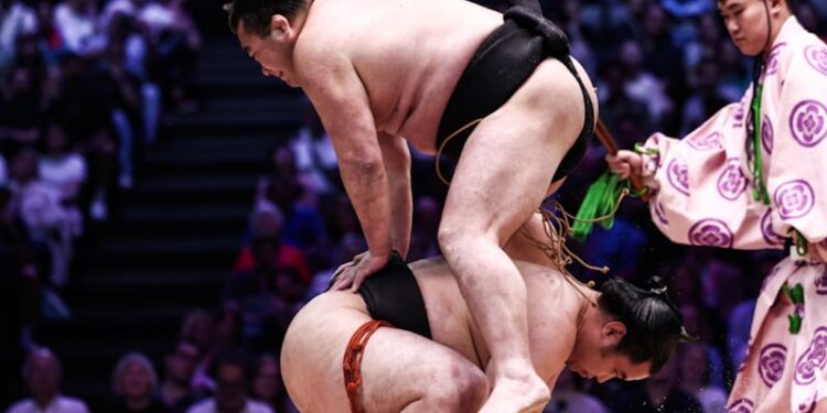 Paris holds first sumo wrestling tournament in 30 years